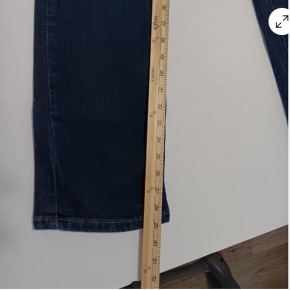 Levi's 505 Straight Leg Jeans Womens 8‎ Short Dark Wash Stretch Denim C24 - Picture 12 of 12